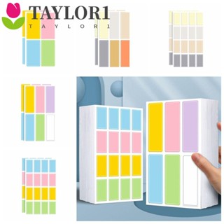 Taylor1 สติกเกอร์ป้ายชื่อ กันน้ํา หลากสี สําหรับตกแต่งโต๊ะเขียนหนังสือ