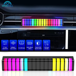 Openmall โคมไฟ LED 17 RGB 10 โหมด ปรับได้ 3D สําหรับติดรถยนต์ I8J4