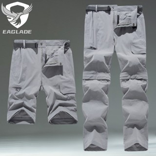 Eaglade กางเกงคาร์โก้ กันน้ํา สีเทาอ่อน สําหรับผู้ชาย เหมาะกับการเดินป่า ขี่จักรยาน ตกปลา HTS602