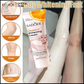 [SADOER] ครีมวิตามินซีไวท์เทนนิ่ง + โลชั่นบำรุงผิว Essence Face Cream Body LOTION 50g -eelhoe