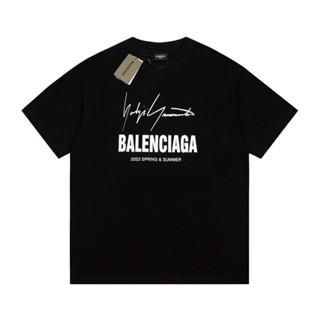 Fashion BA881LEN666CIAGA เสื้อยืดแขนสั้นลําลอง ผ้าฝ้าย พิมพ์ลายตัวอักษร เข้ากับทุกการแต่งกาย สําหรับผู้ชาย และผู้หญิง