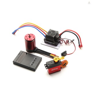 Funygame GTSKYTENRC มอเตอร์ไร้แปรงถ่าน 3660 3100KV พร้อมการ์ดโปรแกรมเซอร์โวไร้แปรง 80A ESC 30KG แบบเปลี่ยน สําหรับรถบังคับ TRAX4 WLtoys 1 8 1 10 Tamiya