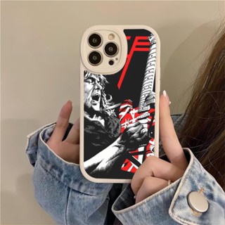 เคสโทรศัพท์มือถือ หนังแกะ ซิลิโคน ลายกราฟฟิคกีตาร์ Eddie Van Halen สําหรับ IPhone 14 11 12 13 Pro Max Mini X XR XS 8 Plus 2023
