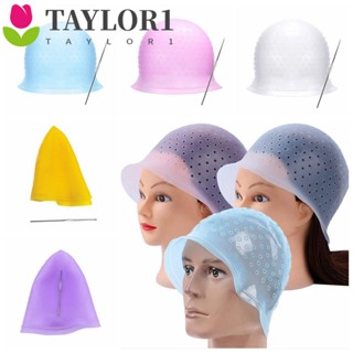 Taylor1 หมวกย้อมสีผม ซิลิโคน สีชมพู ทนทาน ใช้ซ้ําได้ DIY สําหรับร้านทําผม