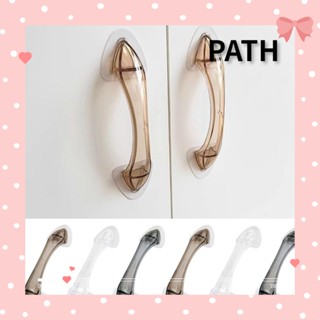 Path ลูกบิดประตู มือจับประตู แบบใส อเนกประสงค์ มีกาวในตัว ไม่ต้องเจาะรู