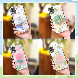 Dirt-resistant Fashion Design Phone Case For Nokia C32 Back Cover Anti-dust Durable TPU protective Kickstand Cute Anti-knock