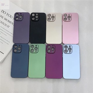 หรูหรา บางเฉียบ เคลือบด้าน แข็ง PC ป้องกันลายนิ้วมือ สําหรับ IPhone 11 pro max เคสกระจกนิรภัย ป้องกันกล้อง IPhone XR 7plus