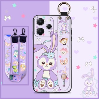 Lanyard ring Phone Case For Redmi12 4G Fashion Design Durable Dirt-resistant Cartoon Anti-dust Shockproof Phone Holder