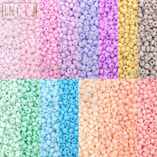 【ONCEMOREAGAIN】Seed Beads 10g 300-330 Pieces 3mm Blue Frosted Round Spacer Solid Color