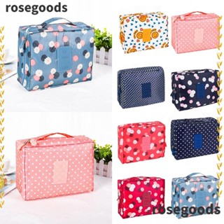 Rosegoods1 กระเป๋าเครื่องสําอาง กระเป๋าออแกไนเซอร์ กระเป๋าเครื่องสําอาง อเนกประสงค์ พิมพ์ลาย สร้างสรรค์ สําหรับเด็กผู้หญิง