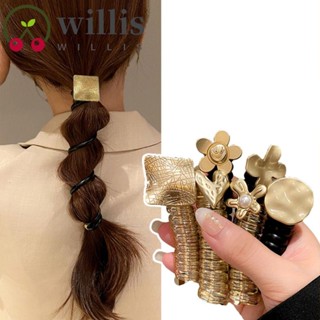 Willis ยางรัดผมหางม้า แบบพลาสติกใส ทรงตรง หรูหรา ใช้ได้ทุกวัน