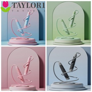 Taylor1 เชือกกระโดดไร้สาย กันลื่น ปรับระดับได้ สีพื้น สําหรับออกกําลังกาย เพาะกาย