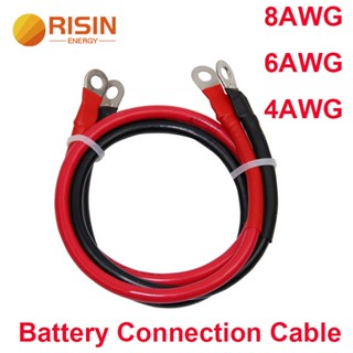 ขายดี RISIN สายเคเบิลเชื่อมต่อแบตเตอรี่ ทองแดง 8 6 4 2 AWG 10 16 25 35 มม.2 พร้อมปลั๊ก สําหรับ UPS อินเวอร์เตอร์ แบตเตอรี่