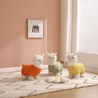 Spot# Online popular alpaca stool animal stool creative seat childrens sofa plush living room decoration floor shoe changing stool 8jj