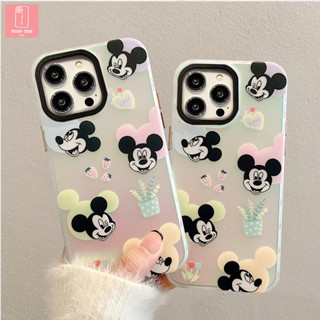 【ส่งจากไทย】Mickey Laser Case for iPhone 14 13 12 promax 12 13 14 pro xs xr max 8 7 X เคสกันกระแทก