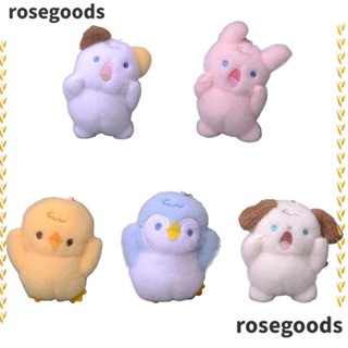 Rosegoods1 พวงกุญแจ จี้ตุ๊กตาไก่ กระต่าย ของขวัญ สําหรับตกแต่งรถยนต์