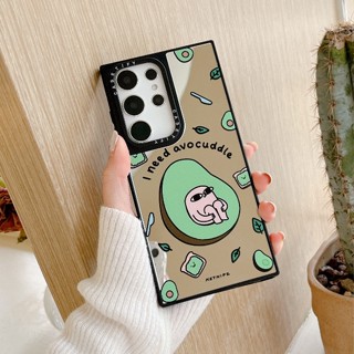 【Pizza Avocado】casetify เคสโทรศัพท์มือถือแบบนิ่ม กันกระแทก พร้อมกระจก ลายอะโวคาโด้ แฟชั่น คุณภาพสูง สําหรับ Samsung s23ultra s23 s23+ s22ultra