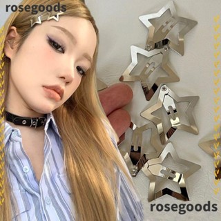 Rosegoods1 กิ๊บติดผม โลหะ รูปดาว BB 90s สีเงิน เครื่องประดับ สําหรับเด็กผู้หญิง