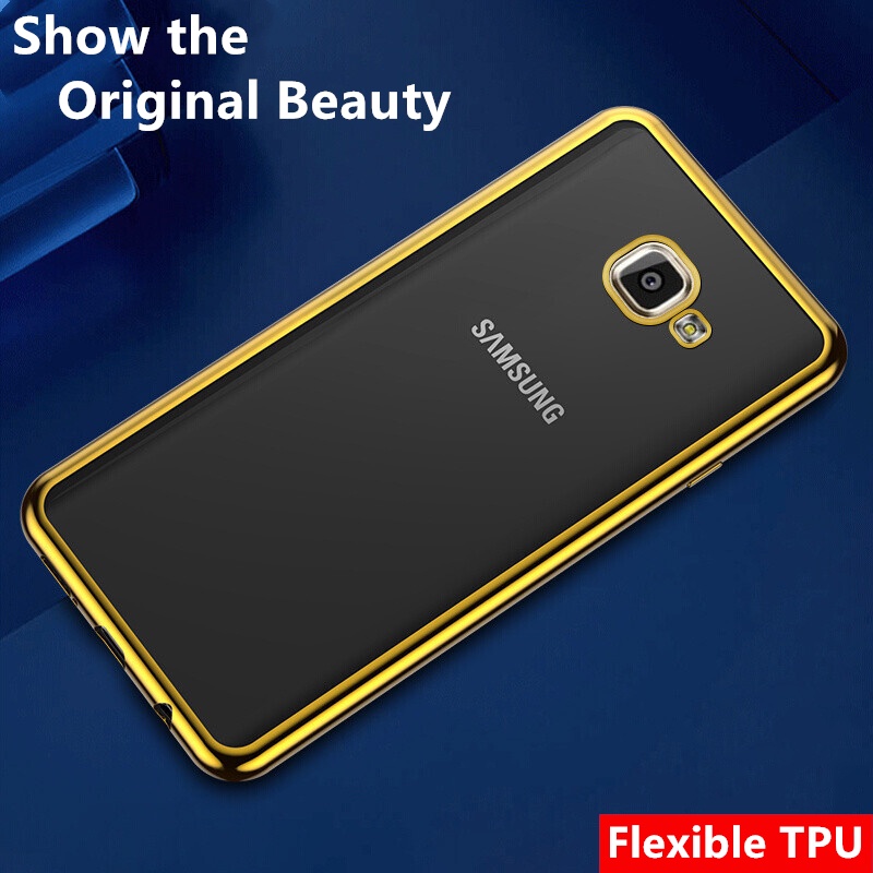เคสซิลิโคนใส แบบนิ่ม ชุบไฟฟ้า สําหรับ Samsung Galaxy A9 Pro 2016 6.0 นิ้ว SM-A910F SM-A9100