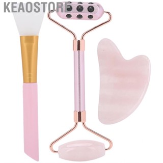 Keaostore Face Roller Set  Natural Stone Beauty   Board for Fine Lines Reduce Wrinkles Puffiness