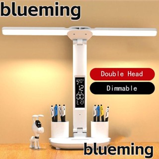 Blueming2 โคมไฟตั้งโต๊ะ USB พร้อมจอแสดงผล LCD หรี่แสงได้ 180 องศา อเนกประสงค์°หนังสืออ่านหนังสือกลางคืน แบบหมุนได้ สําหรับบ้าน