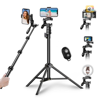 APEXEL 180cm/70in Selfie Stick Tripod Stand Aluminum Alloy with Remote Shutter Replacement for iPhone  Smartphone Camera Vlog Selfie Group Photo Taking Live Streaming Video Re