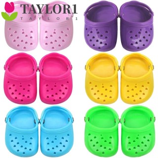Taylor1 รองเท้าแตะ รองเท้าชายหาด ขนาด 7 ซม. 18 นิ้ว สําหรับตุ๊กตา 1 คู่