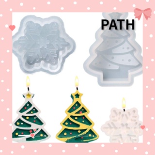 Path ถาดแม่พิมพ์ซิลิโคน รูปเกล็ดหิมะ สําหรับทําเทียน น้ําแข็ง แฮนด์เมด DIY