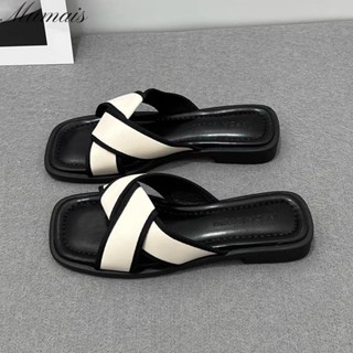 Mumais  Slippers New high value flat ins cross beach sandals and slippers