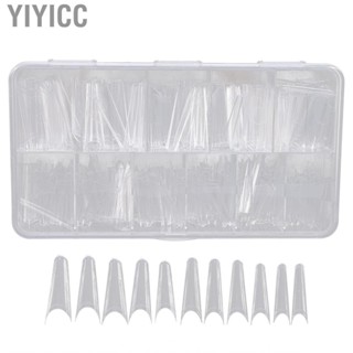 Yiyicc Extra Long Nail Tips  Transparent False 12 Sizes for Weddings Parties Banquets Shops Schools