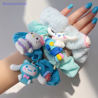 [Beautyoufeel] ยางรัดผมหางม้า ขนาดใหญ่ รูปการ์ตูนอนิเมะ Kuromi Cinnamoroll Sanrio น่ารัก เหมาะกับของขวัญ สําหรับผู้หญิง