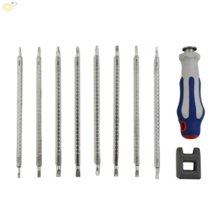 【VARSTR】Screwdriver Set Vanadium 10pcs Set 180mm Bit 40*30mm Device Alloy Steel