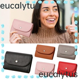 Eucalytus1 กระเป๋าใส่บัตรเครดิต หนัง PU ขนาดเล็ก จุของได้เยอะ แบบพกพา สําหรับผู้หญิง และผู้ชาย