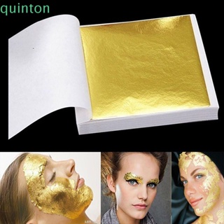 Quinton แผ่นฟอยล์สีทอง แฮนด์เมด ต่อต้านริ้วรอย สําหรับมาส์กหน้า