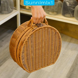 [Sunnimix1] ตะกร้าหวายสาน สําหรับใส่เครื่องดื่ม พร็อพถ่ายรูป ตกแต่งปาร์ตี้ฮาโลวีน