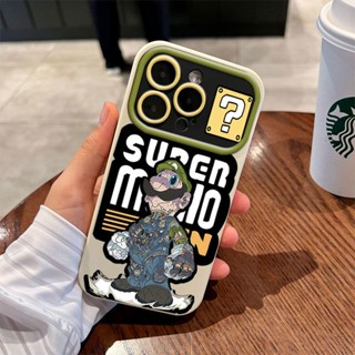 เคสโทรศัพท์มือถือ ซิลิโคนนิ่ม ลาย Super Mary สําหรับ Iphone 14promax 13pro 12 11 7p RJP1