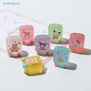 Widefigure โมเดลกระเป๋าเดินทาง เรซิ่นเรืองแสง ลายการ์ตูนน่ารัก ขนาดเล็ก อุปกรณ์เสริม สําหรับตกแต่งบ้านตุ๊กตา 1 ชิ้น