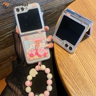 Jiehui เคสโทรศัพท์มือถือ PC ลายดอกซากุระ สําหรับ Samsung Z Flip5