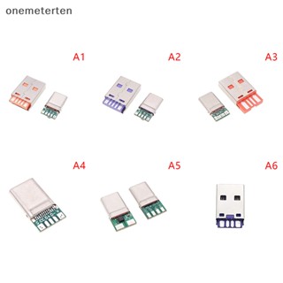 Rten ชุดอุปกรณ์เชื่อมต่อ Type-C USB 65W 5A ตัวผู้ พร้อม PCB 5Pin และ Type A ตัวผู้ 6 Pin USB OTG DIY