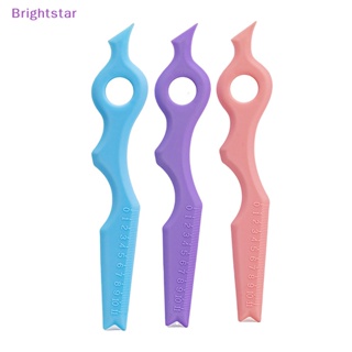 Brightstar ใหม่ ไม้บรรทัดซิลิโคน ลายฉลุ ใช้ซ้ําได้ สําหรับเขียนอายไลเนอร์ แต่งตา