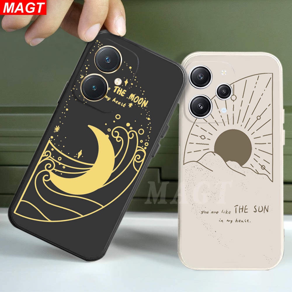 เคสซิลิโคน ลายดวงจันทร์ สําหรับ Redmi 13C 12 Note 12 Pro A1 A2 12C 10 10C 10A 9C 9A 9T Note11S 10S 9