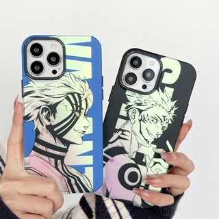 เคสโทรศัพท์มือถือ เนื้อแมตต์ ลายมหาเวทย์ผนึกมาร Akaza Jujutsu Kaisen sukuna สําหรับ iPhone 14 Pro 13 12 Pro Max 11