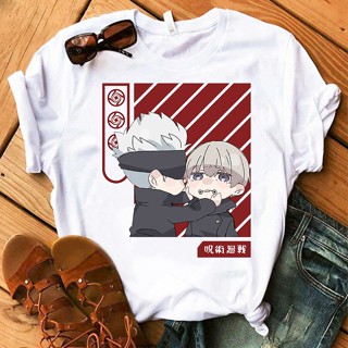 Jujutsu Kaisen T-Shirt Summer Women Anime Toge Inumaki Bonito Flakes Tshirt Fashion Harajuku Casual Unisex Satoru G_03