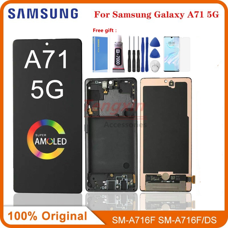 หน้าจอแสดงผล Lcd ดิจิทัล AMOLED 6.7 นิ้ว สําหรับ Samsung Galaxy A71 5G A716 A716F A716B A716U