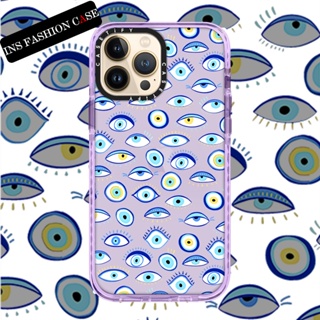 Casetify X ABSTRACT EYE เคสใส สีม่วง กันกระแทก สําหรับ iPhone 14 13 12 11 Pro MAX IX XS MAX XR 6 6s 7 8 Plus