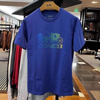 Coach เสื้อยืดลําลอง ผ้าฝ้าย แขนสั้น คอกลม ใส่สบาย แฟชั่นสําหรับผู้ชาย C6937_02