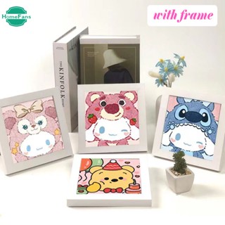 SANRIO ภาพวาดปักเพชร รูปการ์ตูนหมีพูห์ แฮนด์เมด DIY สําหรับเด็กผู้หญิง