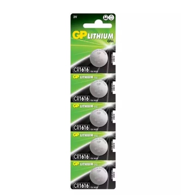 GP LITHIUM CELL BATTERY ถ่านกระดุม รุ่น CR1616 3V (DL1616) (CR1616-7C5) แท้