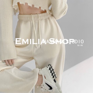 EMILIA SHOP กางเกงขายาว กางเกงเอวสูง สไตล์เกาหลี 2023 ใหม่ A23L0EM 0403