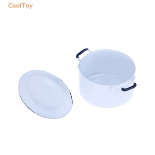 Cooltoy หม้อต้มซุปจิ๋ว 1:12 พร้อมฝาปิด สําหรับตกแต่งบ้านตุ๊กตา